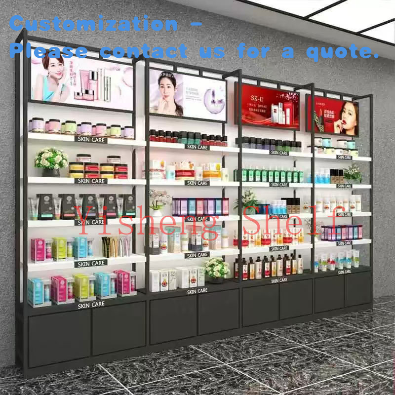Beauty Makeup Shop - Rak Display Kosmetik Supermarket Logam Heavy