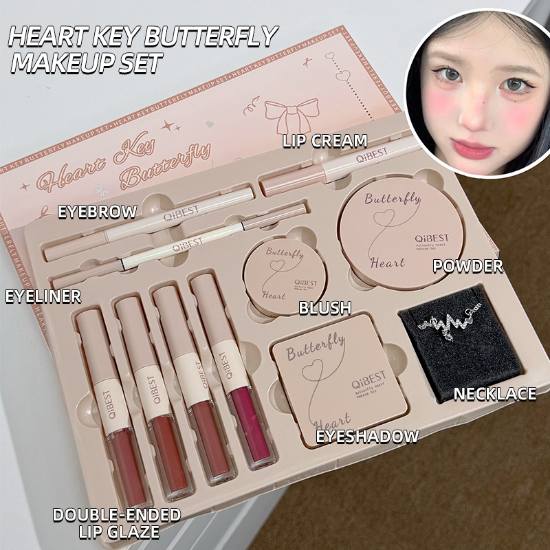 Beauty Book Makeup Kit - Kotak Hadiah Rias Wajah Kupu-kupu Pita