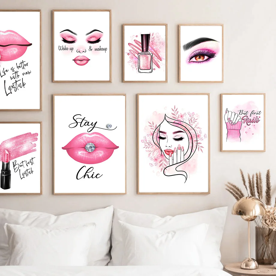 J Beauty Makeup - 1PC Lukisan Kanvas Seni Kecantikan Mata,