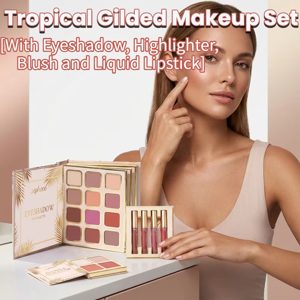 Beauty Book Makeup Kit - Set Rias Wajah Tropikal Gilded: Palet