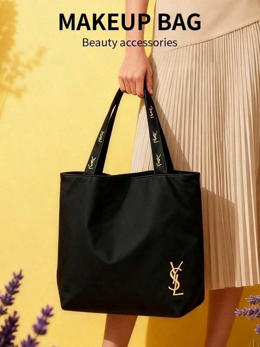 Ysl Beauty Makeup - Tas Selempang Kanvas Hitam YSL Ultra