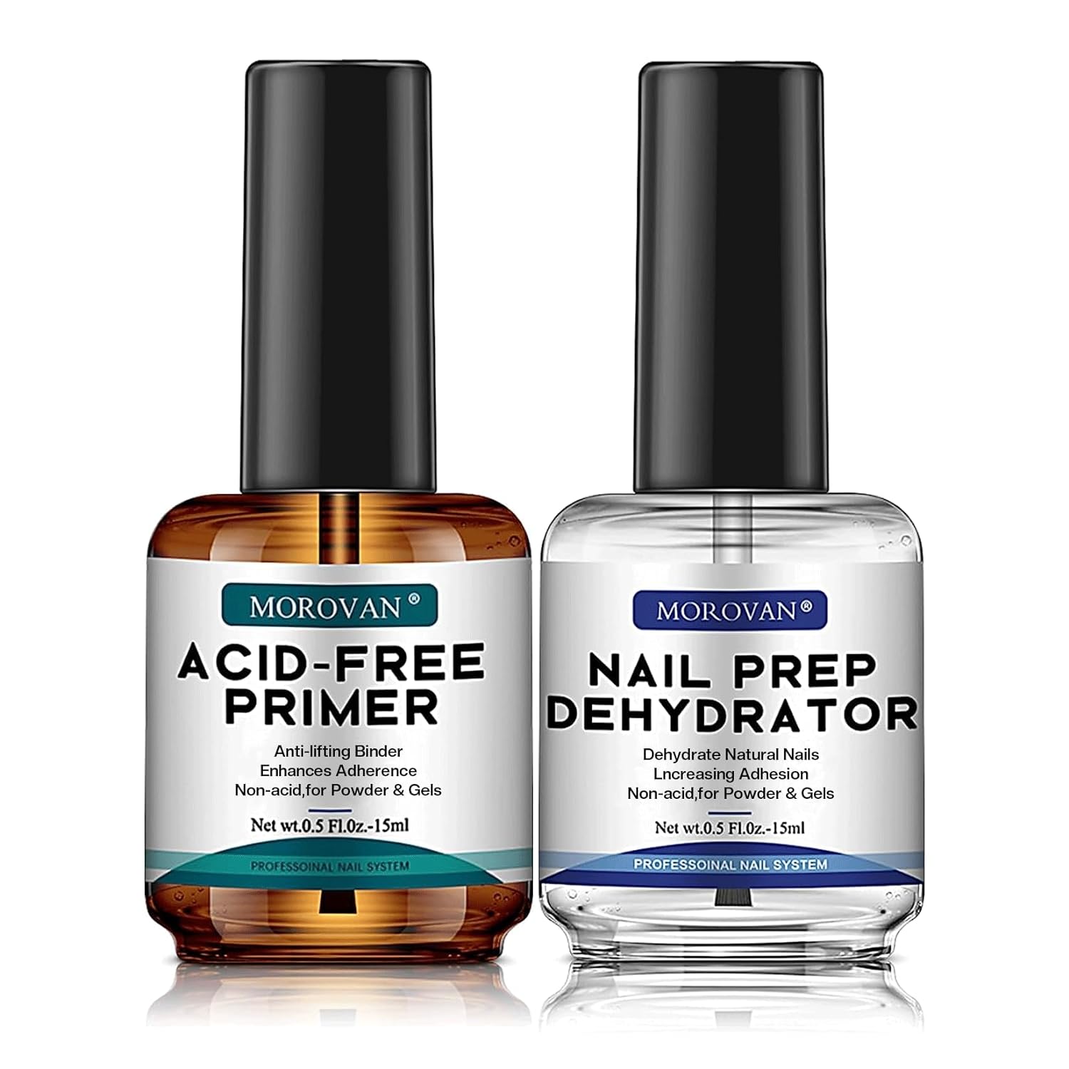 Nail Dehydrator Primer - Set hidrator persiapan kuku alami profesional,