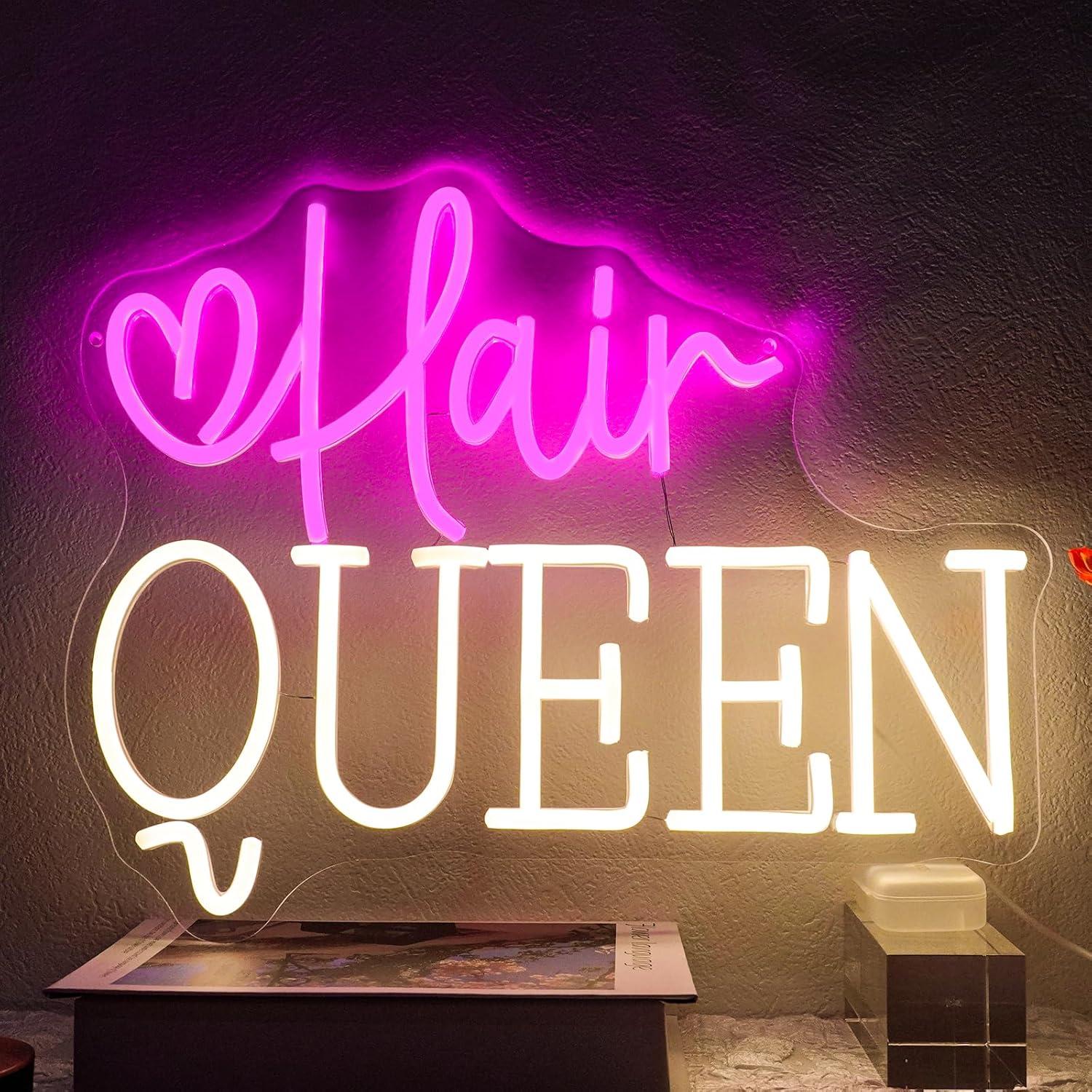 Beauty Makeup Shop - Lampu Neon Hair Queen yang Dapat