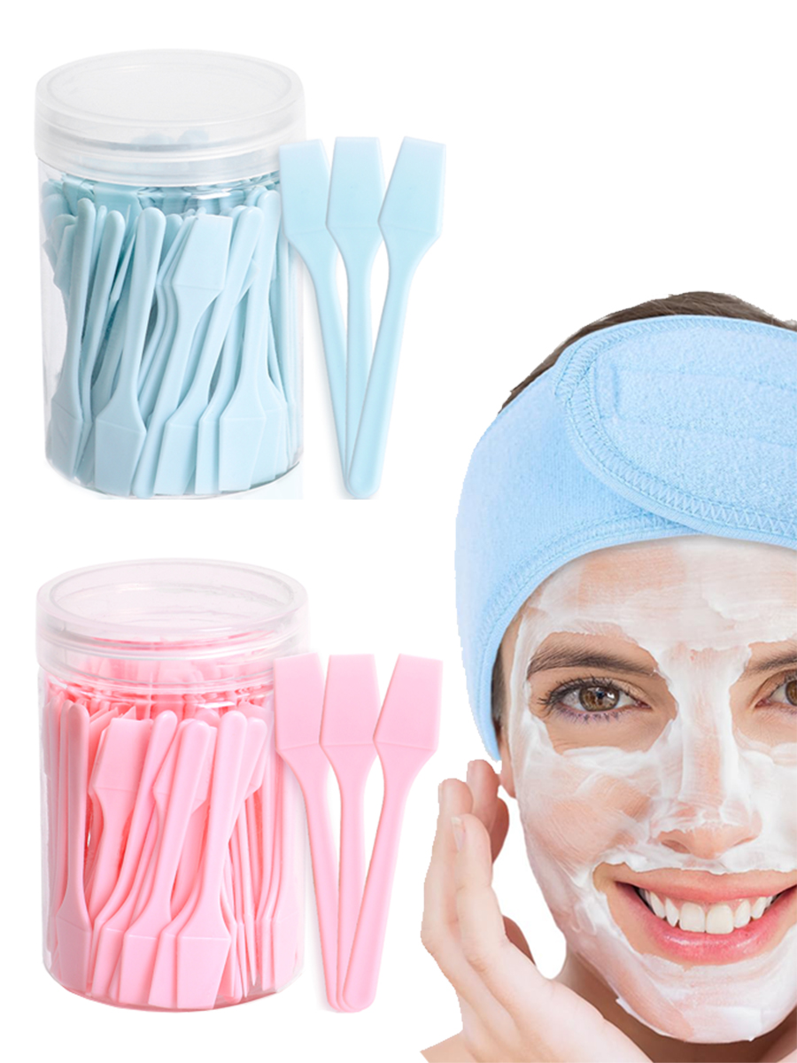 Beauty Makeup Cream - 100 buah sendok spatula kosmetik, masker
