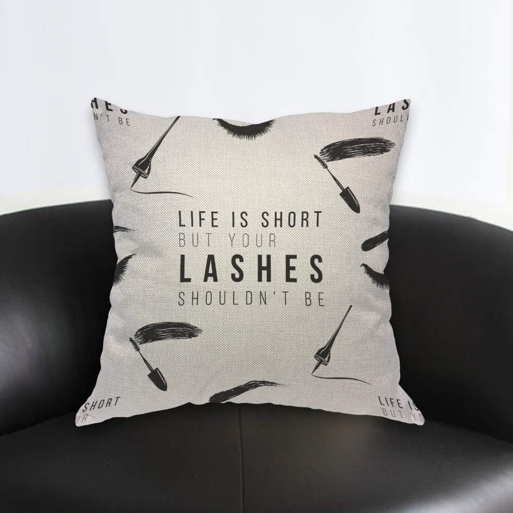 Sarung Bantal Kutipan Bulu Mat - Beauty Makeup Quotes Short ulasan dan harga