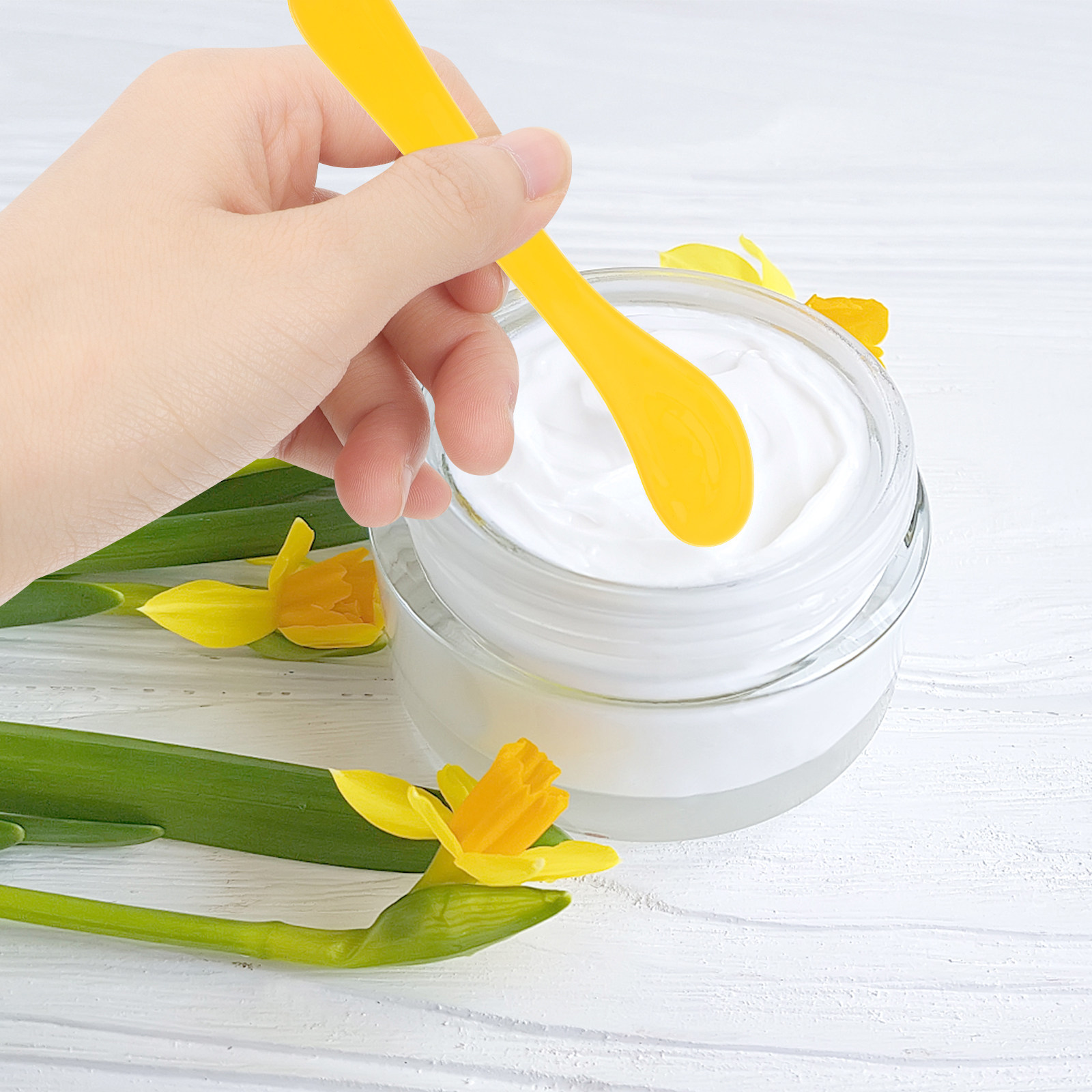 10Pcs Spatula Plastik Sekali P - Beauty Makeup Cream ulasan dan harga
