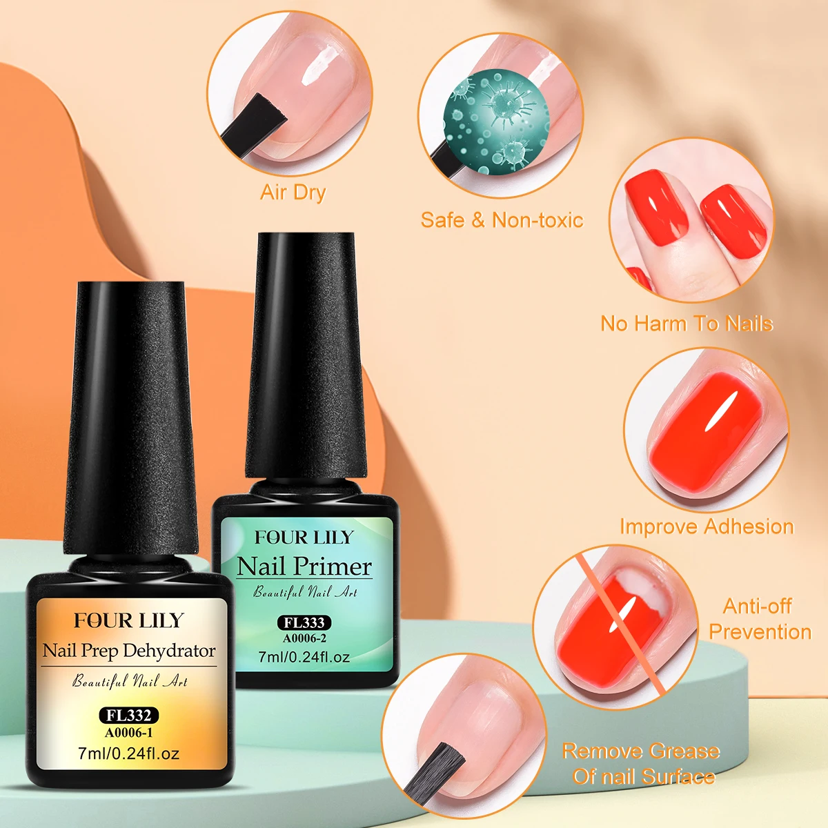 6pcs Set Perawatan Kuku Lengka - Nail Dehydrator Primer ulasan dan harga