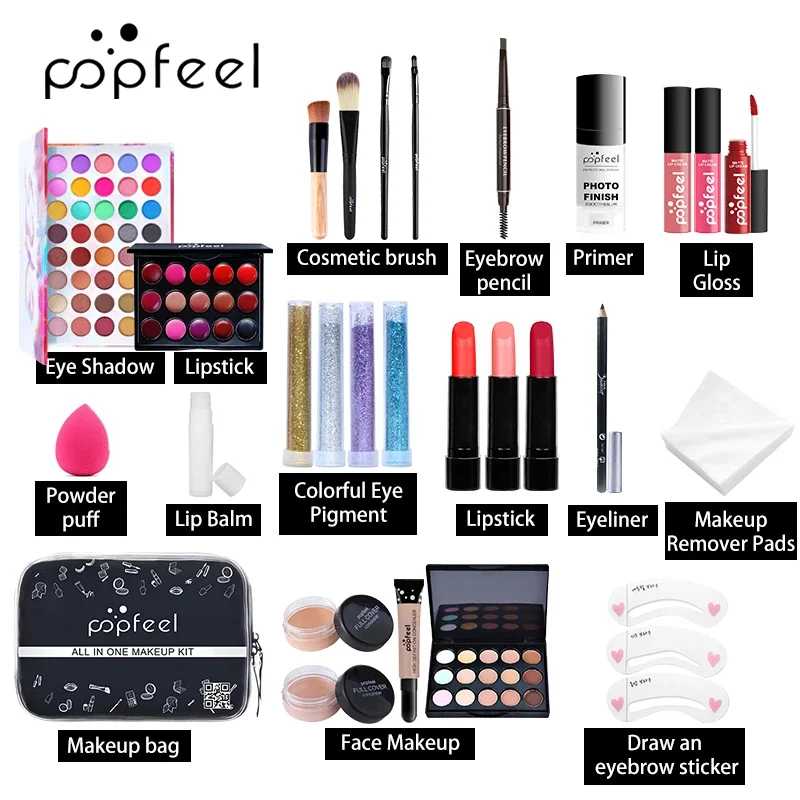Set Rias Wajah Eyeshadow Lipst - Beauty Book Makeup Kit ulasan dan harga