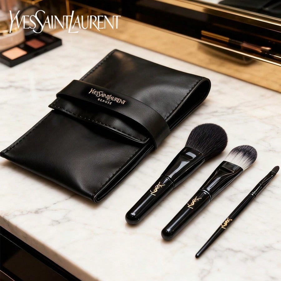 YSL Model 3 Buah Kit Kuas Make - Ysl Beauty Makeup ulasan dan harga