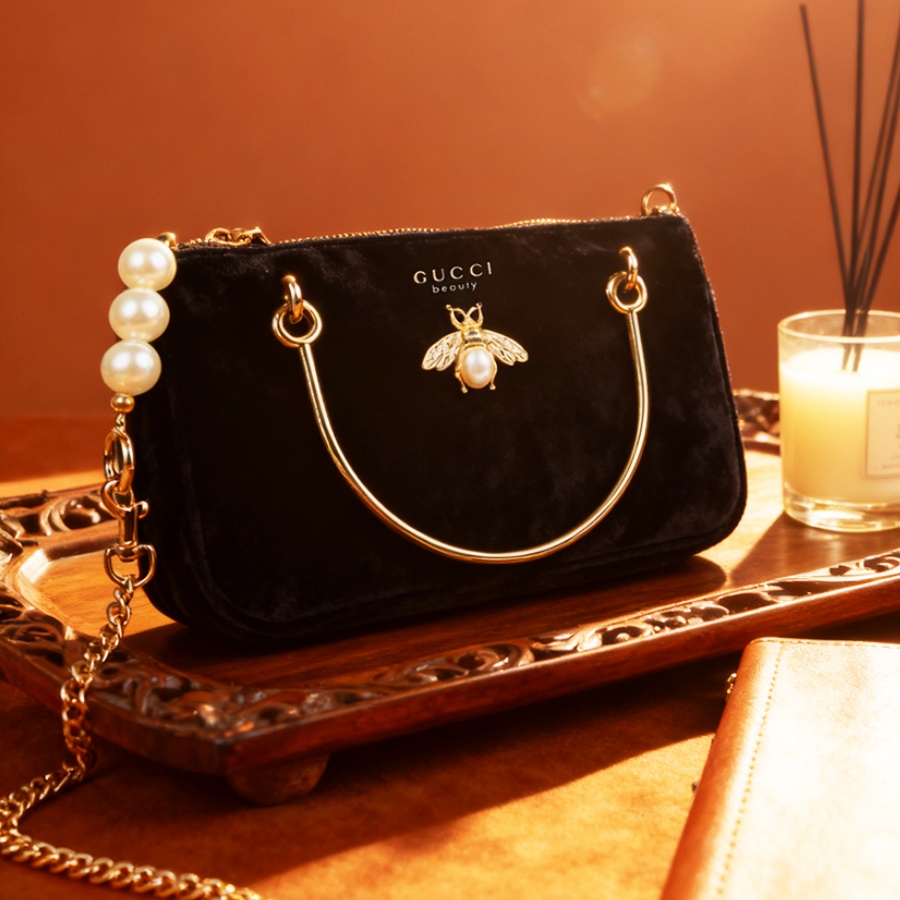 Tas Wanita Gucci Hitam Beludru - Ysl Beauty Makeup ulasan dan harga