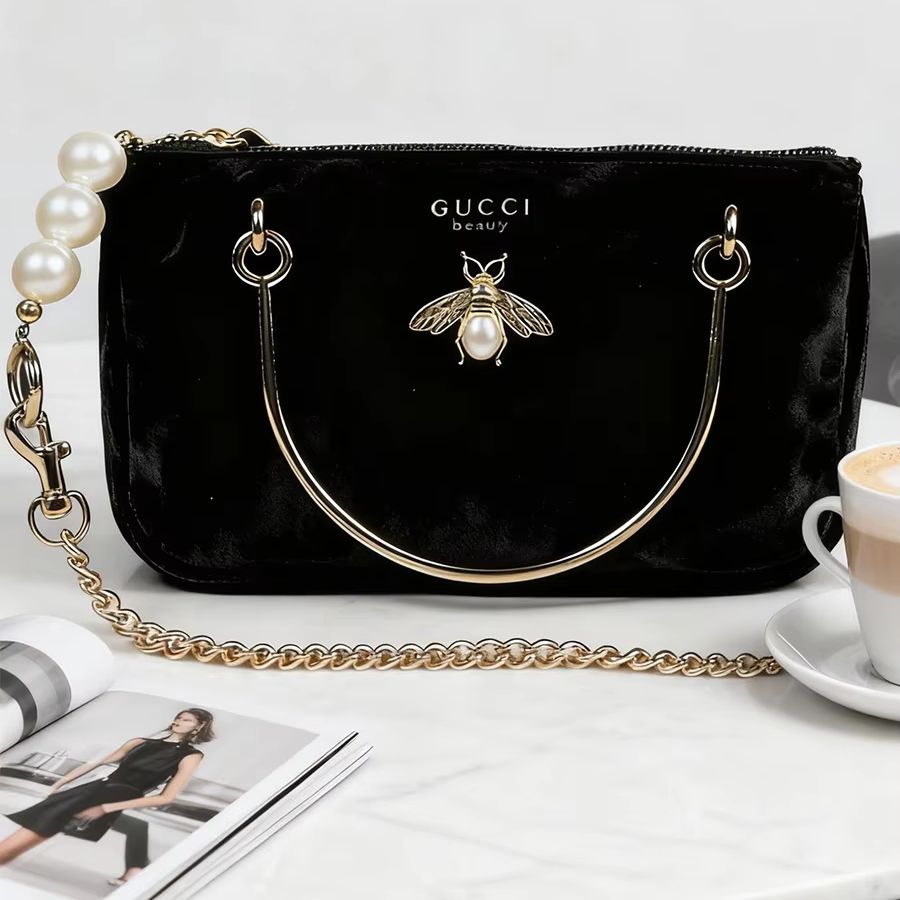 Tas Wanita Gucci Hitam Beludru - Ysl Beauty Makeup ulasan dan harga
