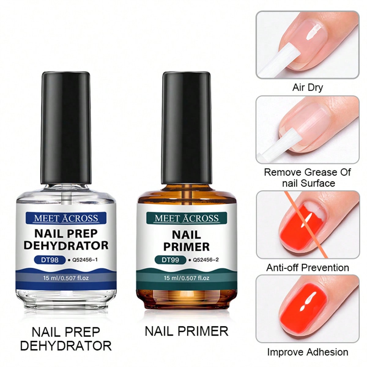 2pcs 15ml Nail Primer & Nail P - Nail Dehydrator Primer ulasan dan harga