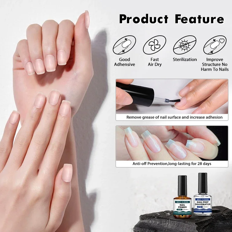 2pcs 15ml Nail Primer & Nail P - Nail Dehydrator Primer ulasan dan harga