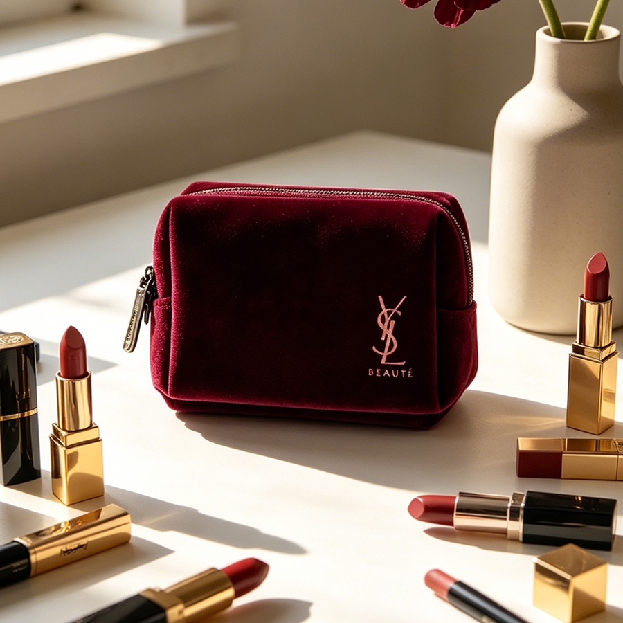 Tas Kosmetik Persegi Mini Port - Ysl Beauty Makeup Bag ulasan dan harga