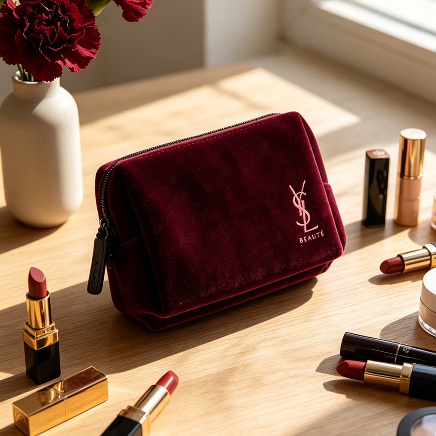 Tas Kosmetik Persegi Mini Port - Ysl Beauty Makeup Bag ulasan dan harga