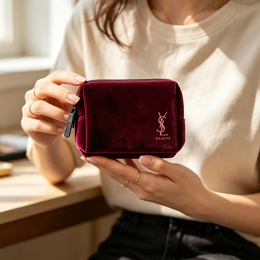 Tas Kosmetik Persegi Mini Port - Ysl Beauty Makeup Bag ulasan dan harga