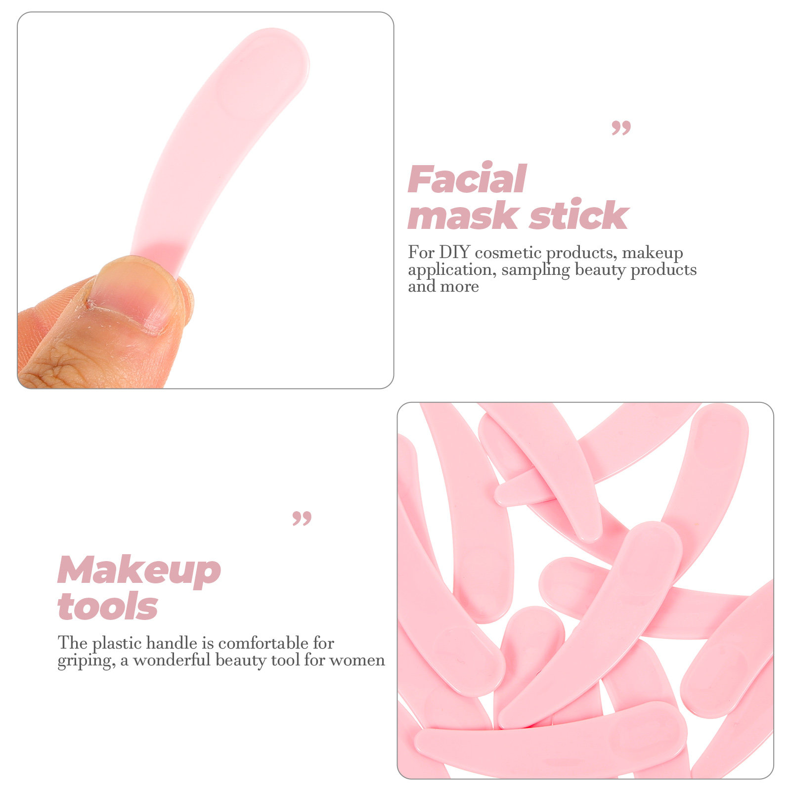 50Pcs Sendok Makeup Plastik un - Beauty Makeup Cream ulasan dan harga