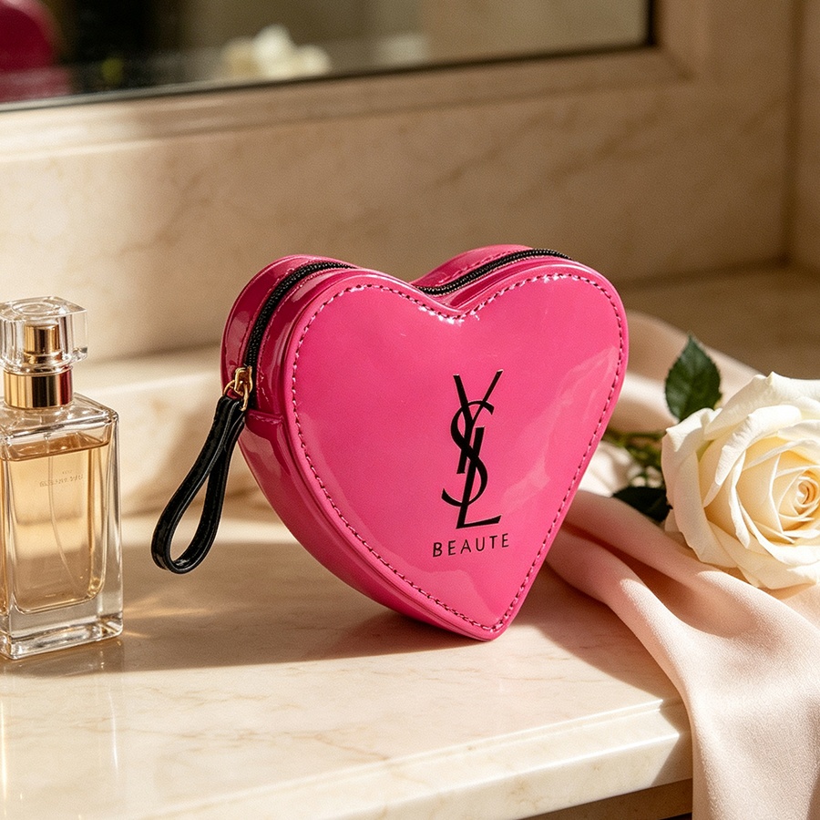 Tas Makeup YSL Blush Pink Berb - Ysl Beauty Makeup ulasan dan harga