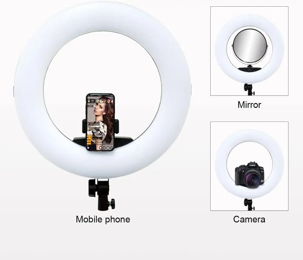 Lampu Cincin FD480 18 Inci LED - Beauty Makeup Youtube ulasan dan harga